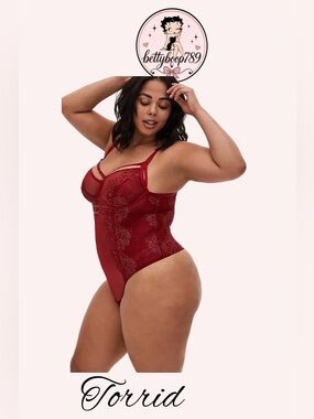 torrid Red Lace Underwire Bodysuit